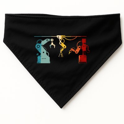Robot Robotics Engineer Retro Vintage USA-Made Doggie Bandana