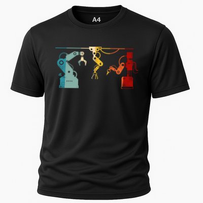 Robot Robotics Engineer Retro Vintage Performance Shirt