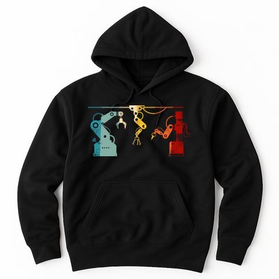 Robot Robotics Engineer Retro Vintage Hoodie
