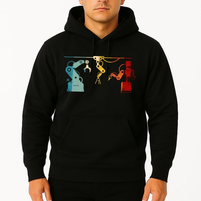 Robot Robotics Engineer Retro Vintage Hoodie