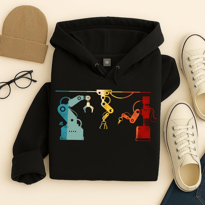 Robot Robotics Engineer Retro Vintage Hoodie