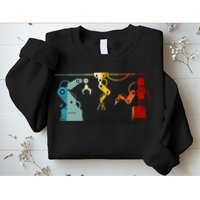 Robot Robotics Engineer Retro Vintage Sweatshirt