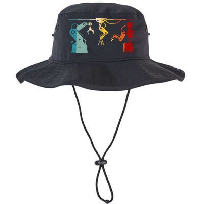 Robot Robotics Engineer Retro Vintage Bucket Hat