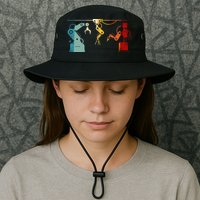 Robot Robotics Engineer Retro Vintage Bucket Hat