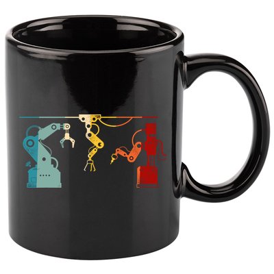 Robot Robotics Engineer Retro Vintage 11oz C Handle Ceramic Mug