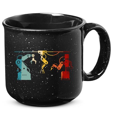 Robot Robotics Engineer Retro Vintage 15oz Campfire Ceramic Mug