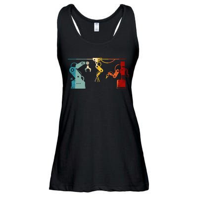 Robot Robotics Engineer Retro Vintage Ladies Essential Flowy Tank