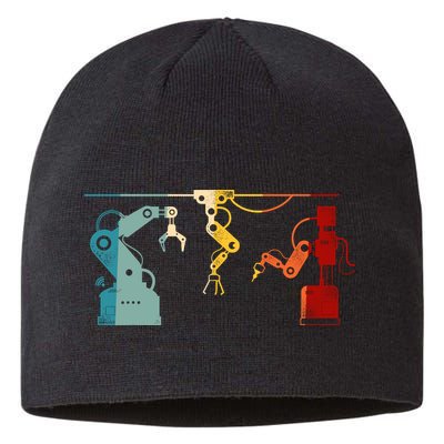 Robot Robotics Engineer Retro Vintage Sustainable Beanie