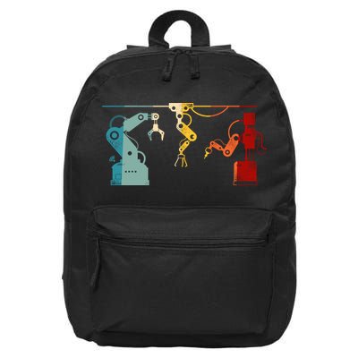 Robot Robotics Engineer Retro Vintage 16 in Basic Backpack