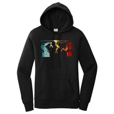 Robot Robotics Engineer Retro Vintage Women's Pullover Hoodie