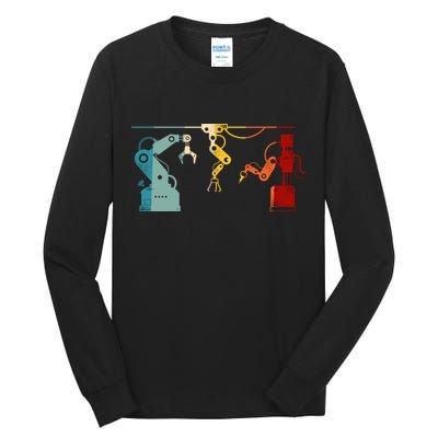 Robot Robotics Engineer Retro Vintage Tall Long Sleeve T-Shirt