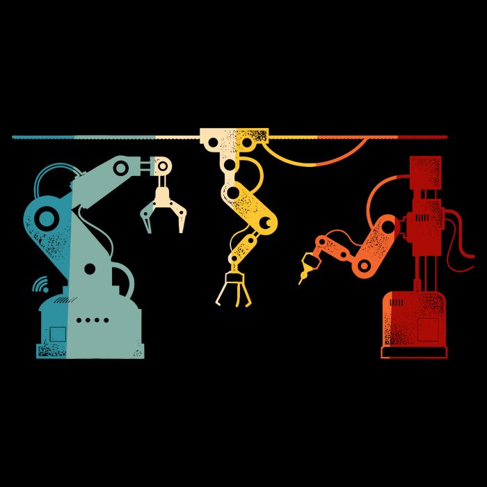 Robot Robotics Engineer Retro Vintage Premium T-Shirt