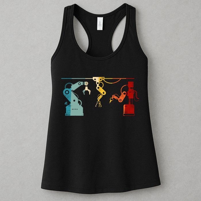 Robot Robotics Engineer Retro Vintage Womens Tank Top