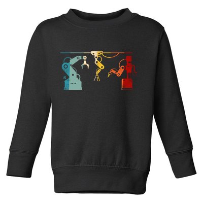 Robot Robotics Engineer Retro Vintage Toddler Sweatshirt