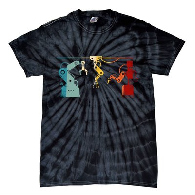 Robot Robotics Engineer Retro Vintage Tie-Dye T-Shirt
