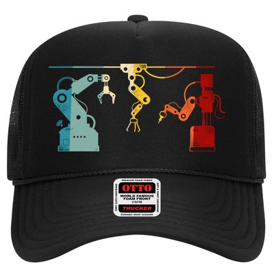 Robot Robotics Engineer Retro Vintage Trucker Hat