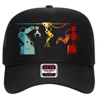 Robot Robotics Engineer Retro Vintage Trucker Hat
