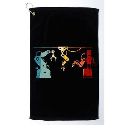 Robot Robotics Engineer Retro Vintage Golf Towel