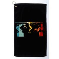 Robot Robotics Engineer Retro Vintage Golf Towel