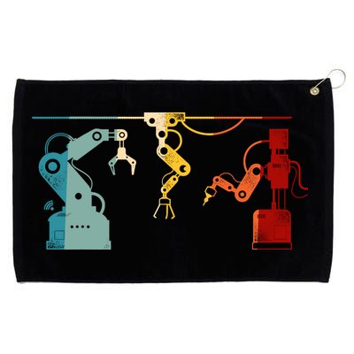 Robot Robotics Engineer Retro Vintage Grommeted Golf Towel