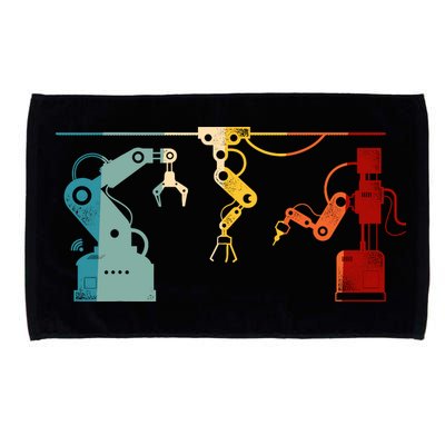 Robot Robotics Engineer Retro Vintage Microfiber Hand Towel