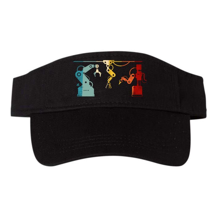 Robot Robotics Engineer Retro Vintage Valucap Bio-Washed Visor