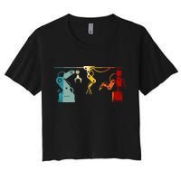 Robot Robotics Engineer Retro Vintage Crop Top