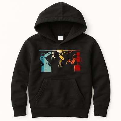 Robot Robotics Engineer Retro Vintage Kids Hoodie
