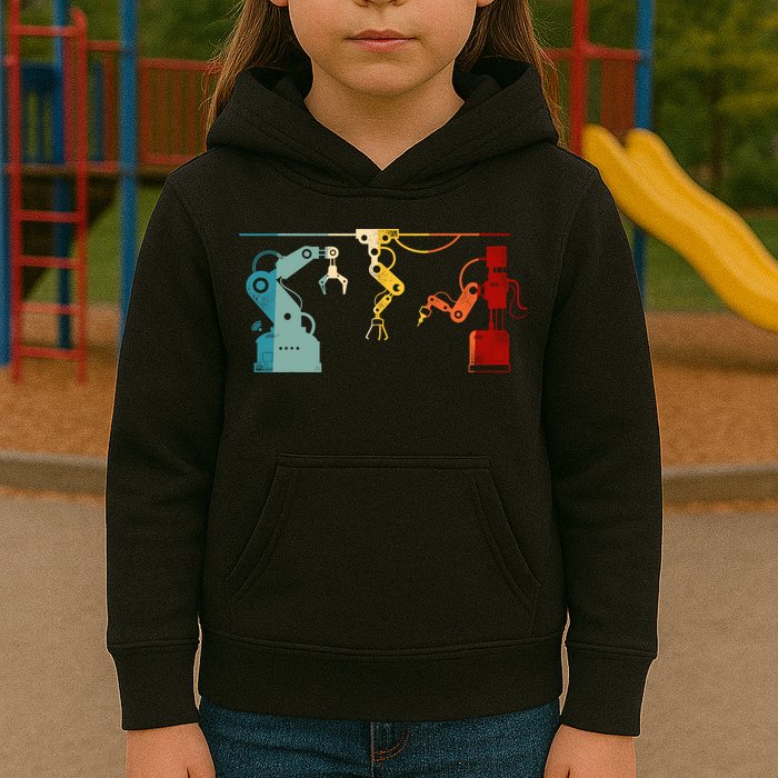 Robot Robotics Engineer Retro Vintage Kids Hoodie
