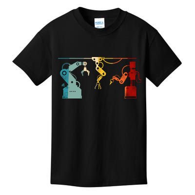 Robot Robotics Engineer Retro Vintage Kids T-Shirt