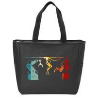 Robot Robotics Engineer Retro Vintage Zip Tote Bag