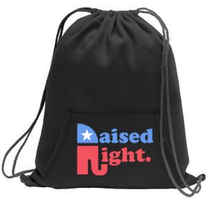 Raised Right Elephant Retro Sweatshirt Cinch Pack Bag