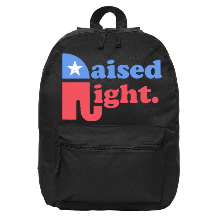 Raised Right Elephant Retro 16 in Basic Backpack