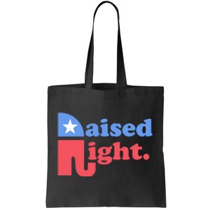 Raised Right Elephant Retro Tote Bag