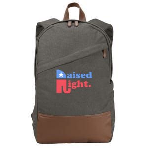 Raised Right Elephant Retro Cotton Canvas Backpack