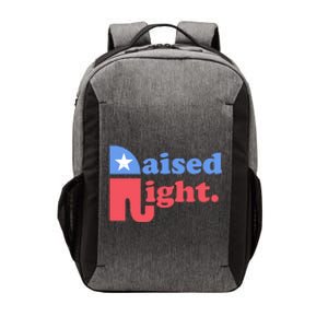 Raised Right Elephant Retro Vector Backpack