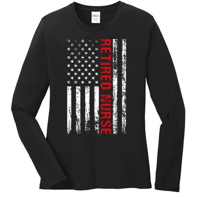 Retired Nurse Ladies Long Sleeve Shirt