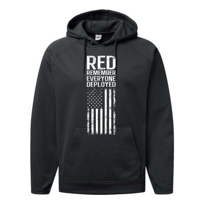 Red Performance Fleece Hoodie