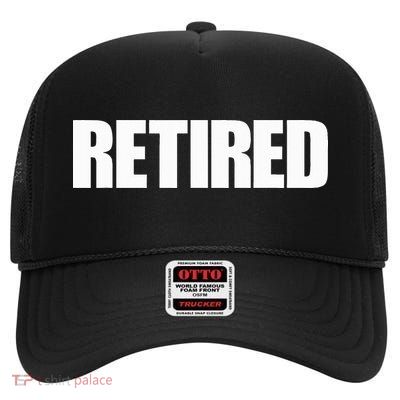 Retired High Crown Mesh Back Trucker Hat