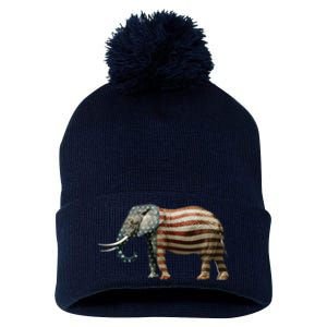 Republican Pom Pom 12in Knit Beanie