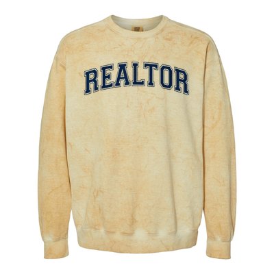 REALTOR REAL ESTATE AGENT BROKER VARSITY STYLE Colorblast Crewneck Sweatshirt