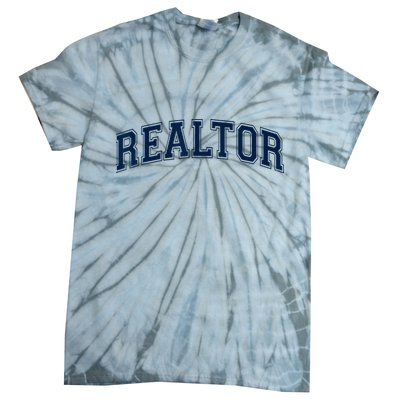 REALTOR REAL ESTATE AGENT BROKER VARSITY STYLE Tie-Dye T-Shirt