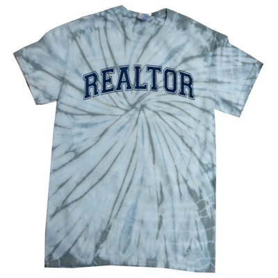 REALTOR REAL ESTATE AGENT BROKER VARSITY STYLE Tie-Dye T-Shirt