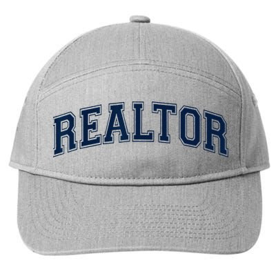 REALTOR REAL ESTATE AGENT BROKER VARSITY STYLE 7-Panel Snapback Hat