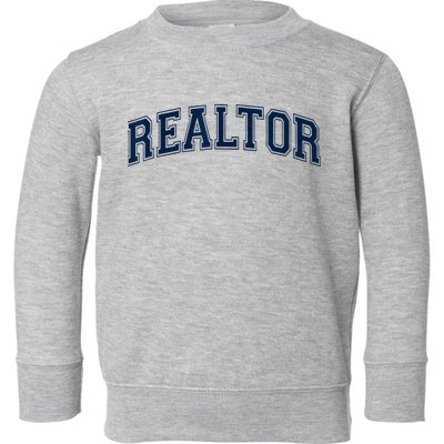 REALTOR REAL ESTATE AGENT BROKER VARSITY STYLE Toddler Sweatshirt