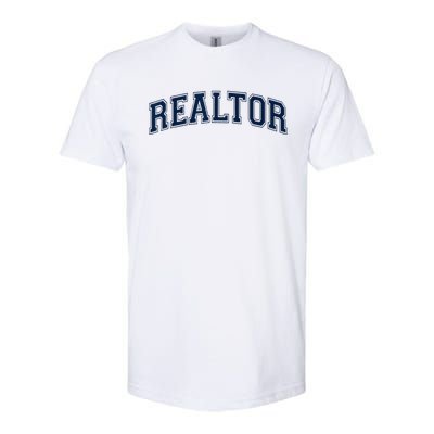 REALTOR REAL ESTATE AGENT BROKER VARSITY STYLE Softstyle CVC T-Shirt