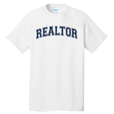 REALTOR REAL ESTATE AGENT BROKER VARSITY STYLE Tall T-Shirt