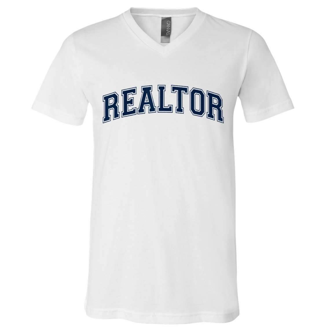 REALTOR REAL ESTATE AGENT BROKER VARSITY STYLE V-Neck T-Shirt