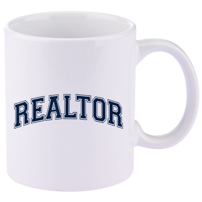 REALTOR REAL ESTATE AGENT BROKER VARSITY STYLE 11oz C Handle Ceramic Mug