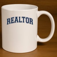 REALTOR REAL ESTATE AGENT BROKER VARSITY STYLE 11oz C Handle Ceramic Mug